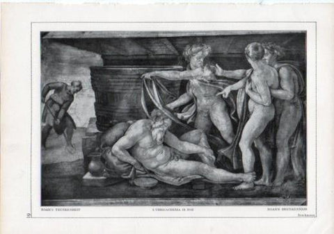 LAMINA V24193: Michelangelo. Noah's drunkenness