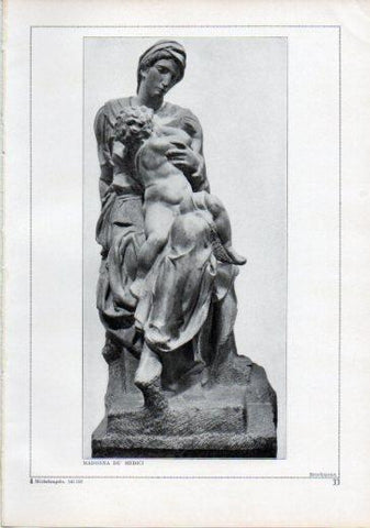 LAMINA V24179: Michelangelo. Madonna de Medici