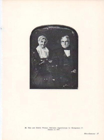 LAMINA V24279: Man and Elderly Woman by Montgomery P. Simons 1847
