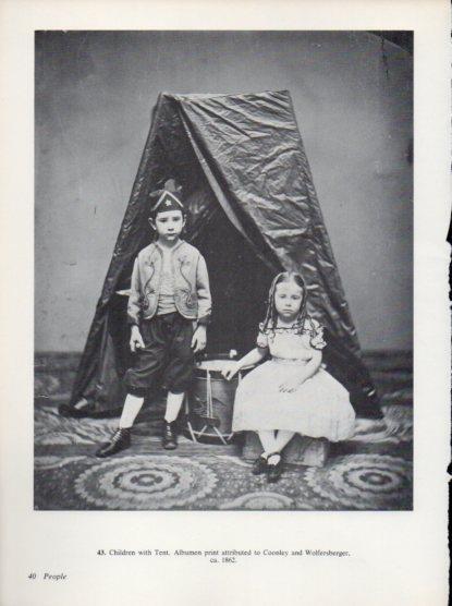 LAMINA V24280: Children with Tent attibuted to Coonley and Wolfersberger