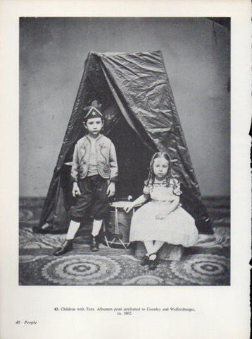 LAMINA V24280: Children with Tent attibuted to Coonley and Wolfersberger