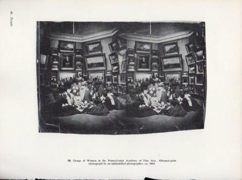LAMINA V24283: Women in the Pennsylvania Academy of Fine Arts 1864