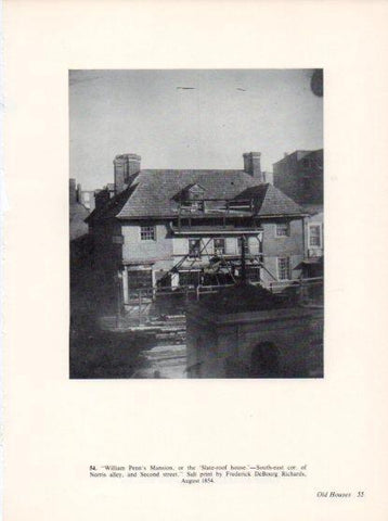 LAMINA V24286: William Penn's Mansion by Frederick DeBourg Richards 1854