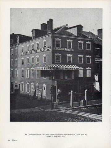 LAMINA V24288: Jefferson House by James E. McClees 1855