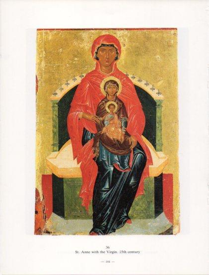 LAMINA V24241: St. Anne with the Virgin. 15 th century