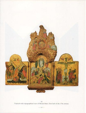 LAMINA V24259: Triptych with topographical view of Mount Sinai