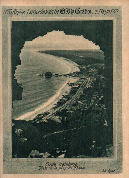 LAMINA V24608: Vista de la playa de Blanes, Barcelona