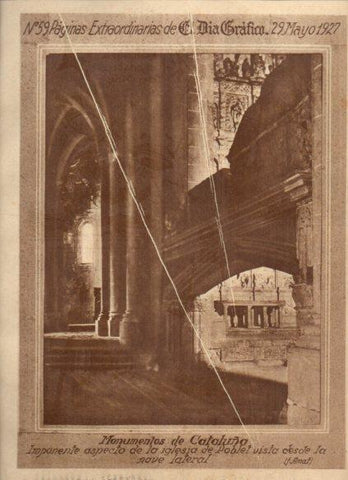 LAMINA V24620: Interior de la iglesia de Poblet