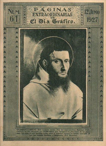 LAMINA V24628: Un monje cartujo por Pedro Christus