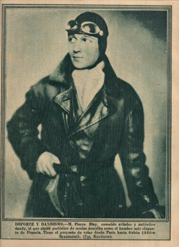 LAMINA V24634: Pierre Blay aviador