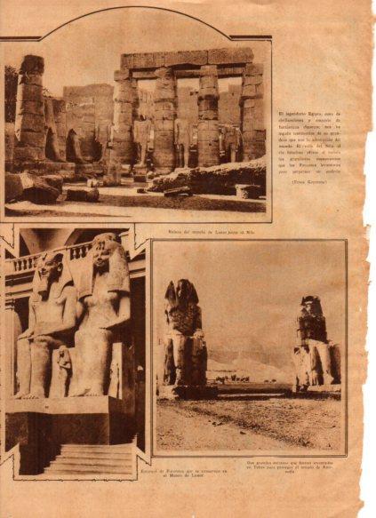 LAMINA V24574: Templo y estatuas en Luxor, Egipto