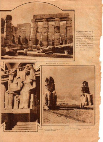 LAMINA V24574: Templo y estatuas en Luxor, Egipto