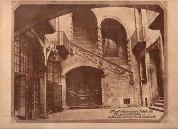 LAMINA V24599: Patio del Palacio Dalmases, Barcelona