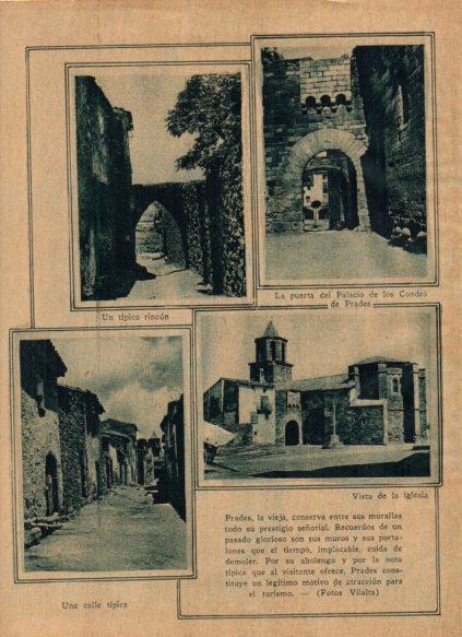 LAMINA V24573: Iglesia y calle tipica de Prades, Tarragona