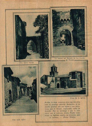 LAMINA V24573: Iglesia y calle tipica de Prades, Tarragona
