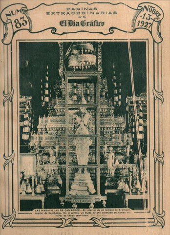 LAMINA V24688: Interior de un templo en Brompch, Camboya