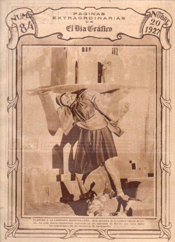 LAMINA V24692: Representacion de Aladino en aparador de Berlin
