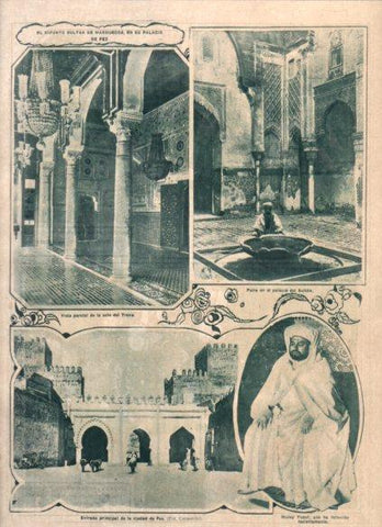 LAMINA V24702: Palacio de Fez y sultan Muley Yusuf
