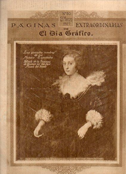 LAMINA V24640: Retrato de la princesa de Orange por Van Dyck
