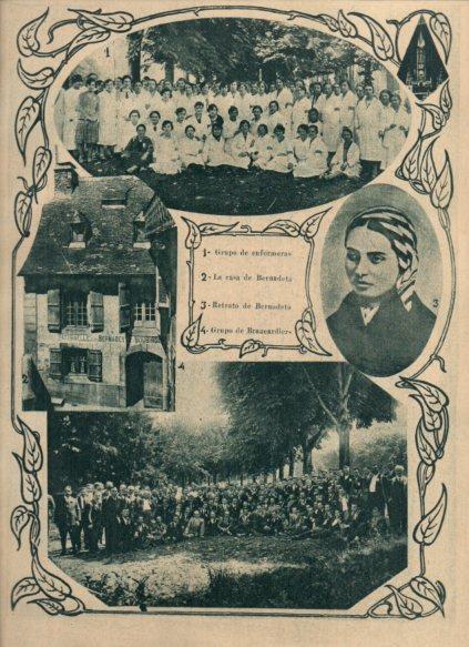 LAMINA V24645: Enfermeras y Brancandiers en Lourdes