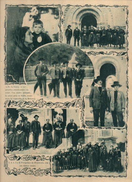 LAMINA V24646: Peregrinos de Finisterre en Lourdes