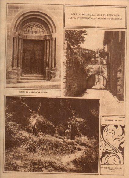 LAMINA V24673: Vistas de San Juan de las Abadesas, Gerona