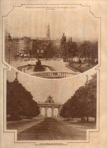 LAMINA V24663: Vista de Bruselas desde el Mont des Arts