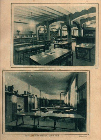 LAMINA V24671: Interior Escuela Superior de Agricultura