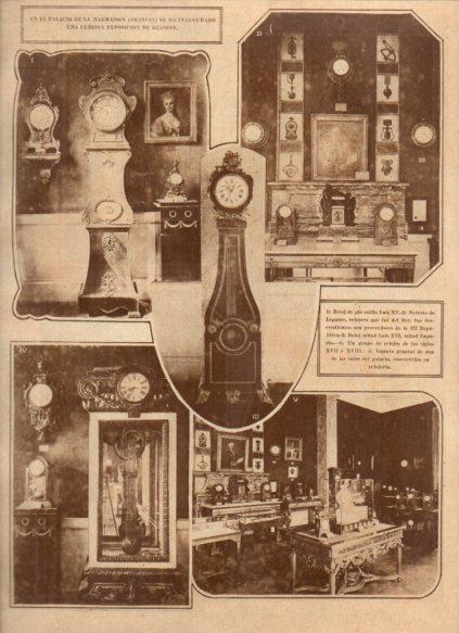 LAMINA V24657: Exposicion de relojes en Palacio Malmaison, Paris