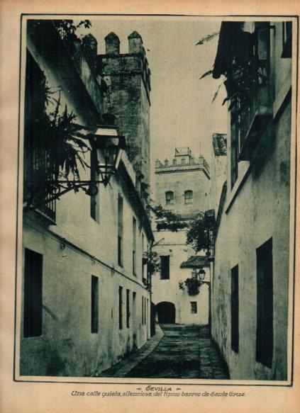 LAMINA V24479: Calle del barrio de Santa Cruz en Sevilla
