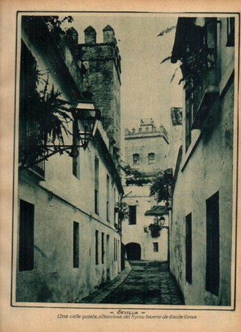 LAMINA V24479: Calle del barrio de Santa Cruz en Sevilla