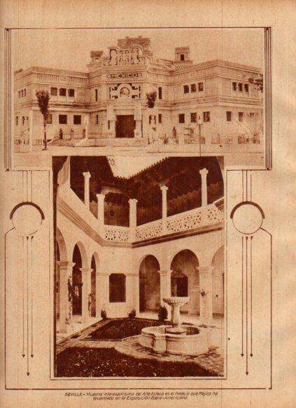 LAMINA V24483: Palacio de Mejico en Exposicion Ibero-Americana de Sevilla
