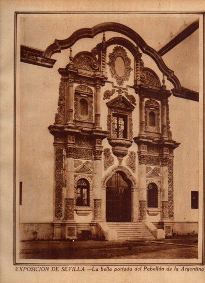 LAMINA V24494: Pabellon de Argentina de la Exposicion de Sevilla
