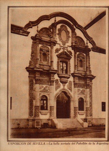 LAMINA V24494: Pabellon de Argentina de la Exposicion de Sevilla