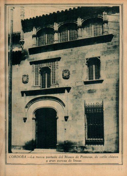 LAMINA V24499: Portada del Museo de Pinturas, Cordoba
