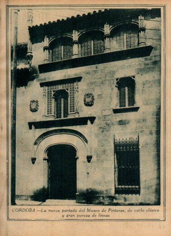 LAMINA V24499: Portada del Museo de Pinturas, Cordoba