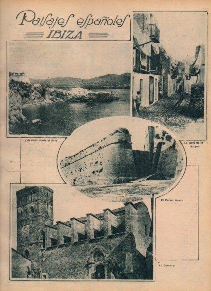 LAMINA V24462: Catedral y calle de la Virgen en Ibiza