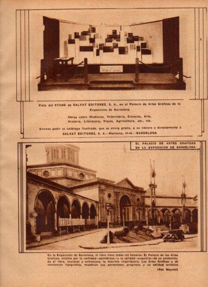 LAMINA V24552: Palacio de las Artes Graficasen la Exposicion de Barcelona
