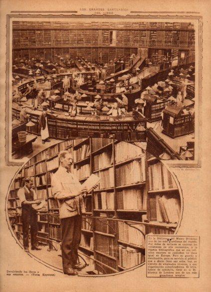 LAMINA V24553: Interior de la Biblioteca del Museo Britanico