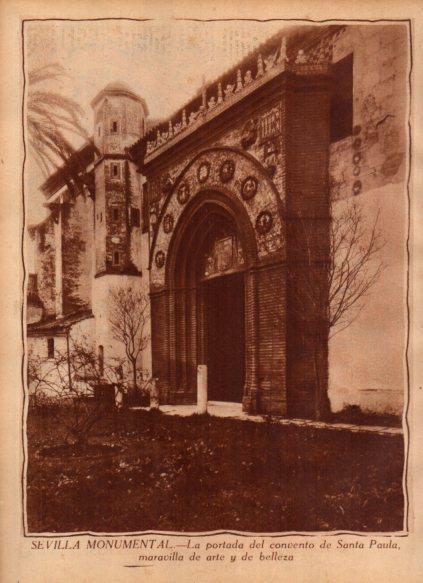 LAMINA V24506: Portada del convento de Santa Paula, Sevilla