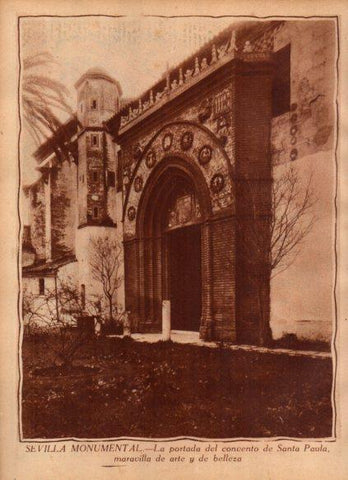 LAMINA V24506: Portada del convento de Santa Paula, Sevilla