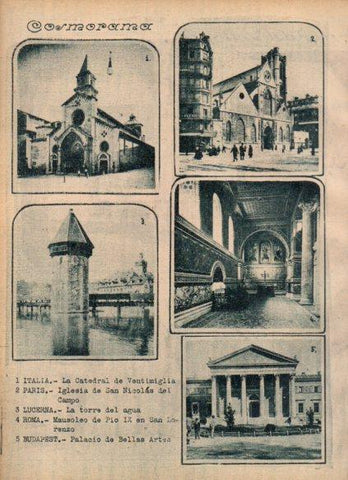 LAMINA V24435: Catedral de Ventimiglia e Iglesia de San Nicolas del Campo en Paris