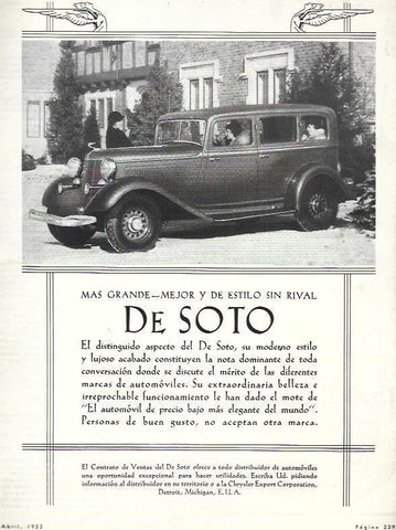 LAMINA 33667: Publicidad de automovil De Soto