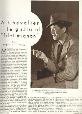 LAMINA 33656: Maurice Chevalier