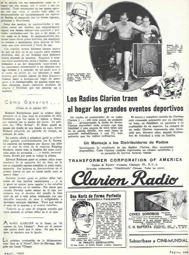 LAMINA 33669: Publicidad de Clarion Radio