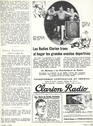 LAMINA 33669: Publicidad de Clarion Radio
