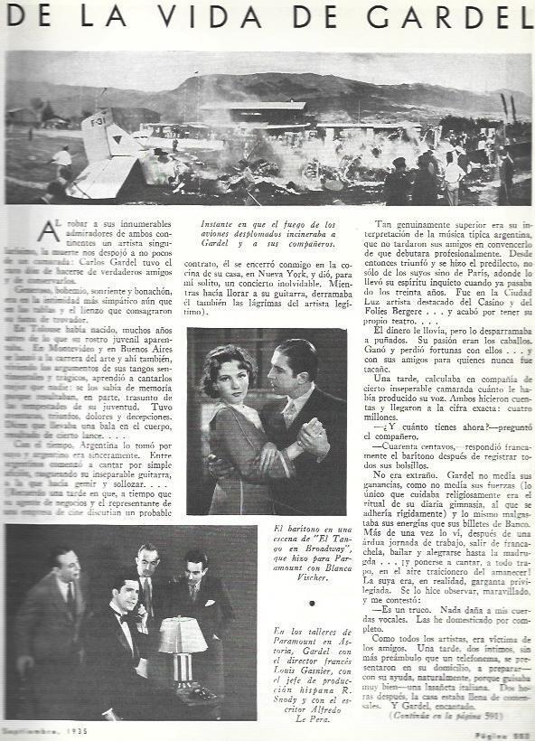 LAMINA 33682: Vida de Carlos Gardel