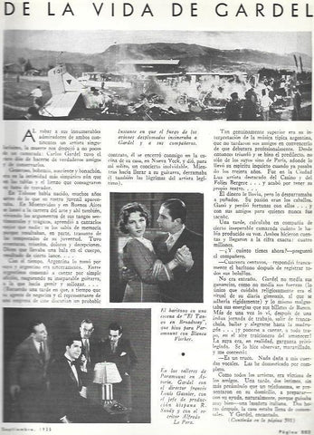 LAMINA 33682: Vida de Carlos Gardel