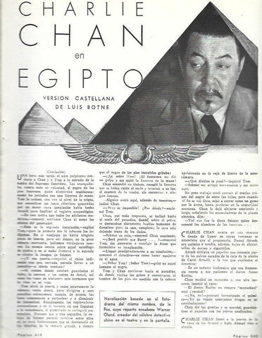 LAMINA 33680: Charlie Chan en Egipto