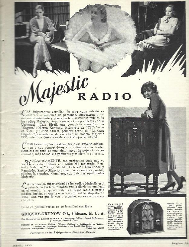 LAMINA 33648: Publicidad de radio Majestic